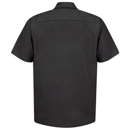 WORKWEAR OUTFITTERS Mens's Short Sleeve Indust. Work Shirt Black, 4XL SP24BK-SS-4XL